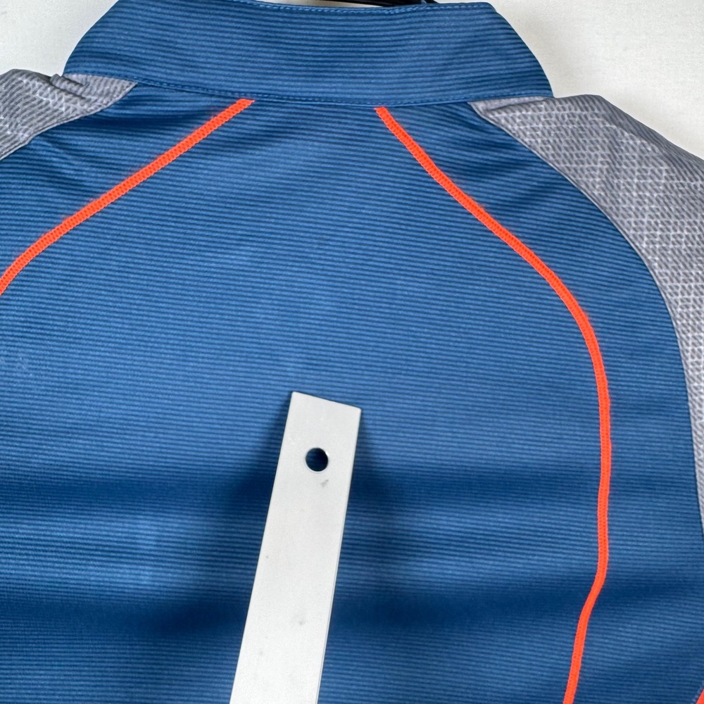 Autobahn Cycling Jersey Mens 105 Blue Orange Gray Colorblock Quarter Zip Shirt - Picture 8 of 12